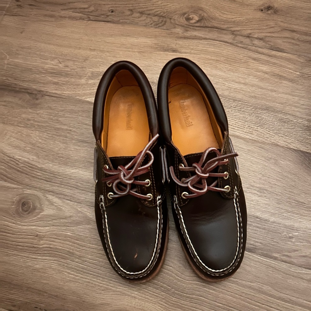 Timberland Dark Brown Leather Boat Shoes